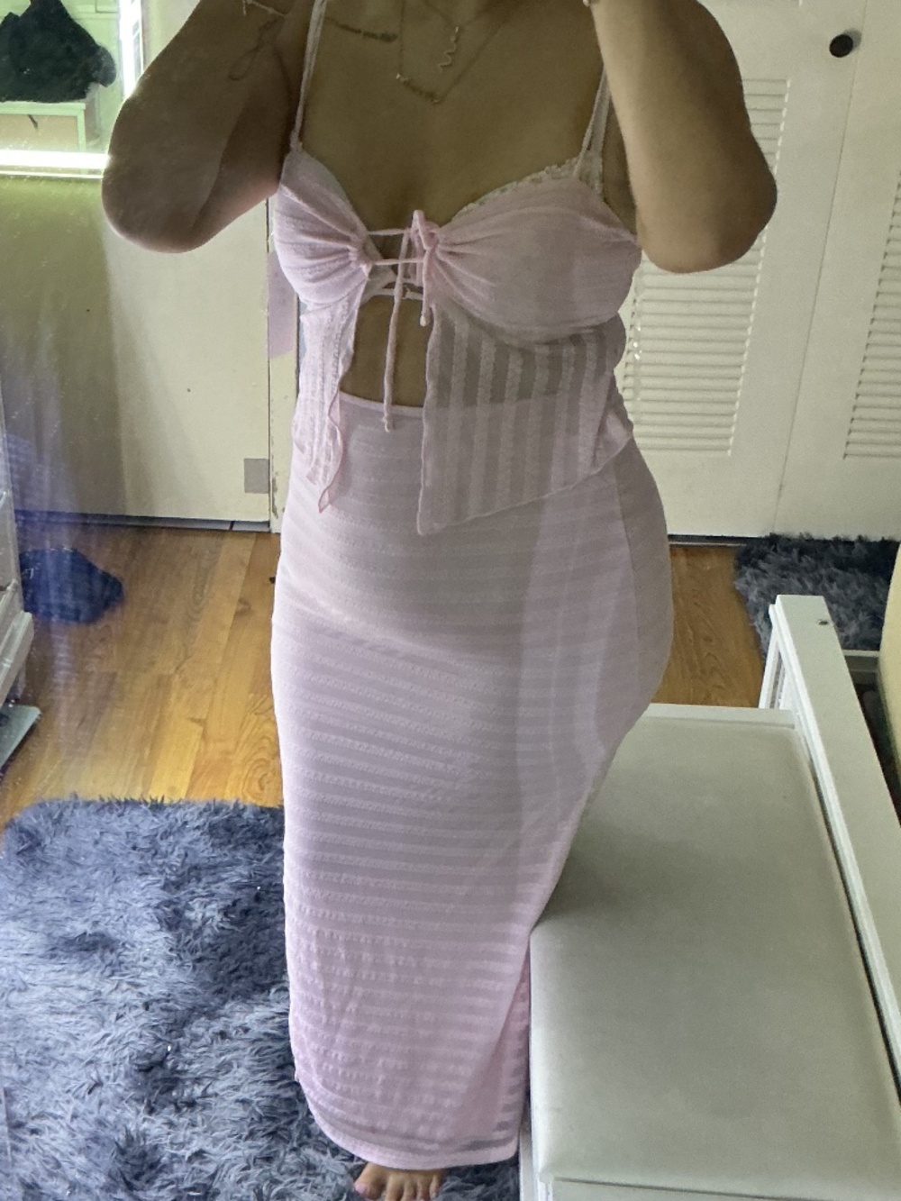 Pink maxi dress